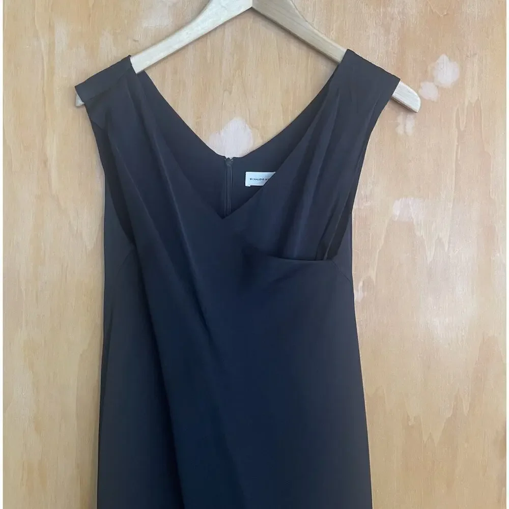 Malene Birger Black Sleeveless Aluta Cross Over Dress Black Size 36